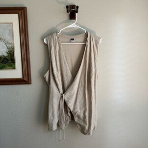 Old Navy Beige Wrap Tank Top